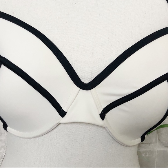XHILARATION Black & White Bikini Top Size D/DD - Picture 5 of 11